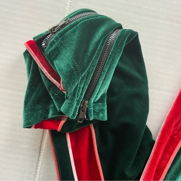 Hudson Green Navy Red Velour Tracksuit Men’s Size XL - Picture 11 of 15